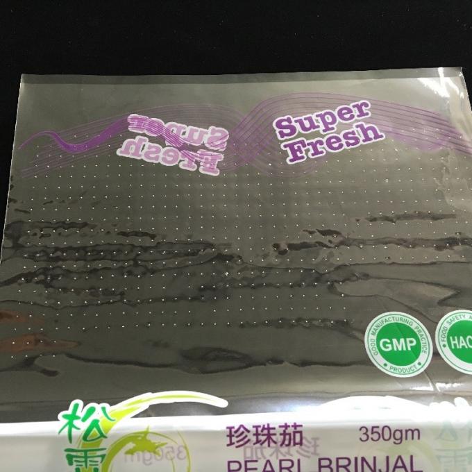Gewohnheit gesundes Druckmikro durchlöcherte Plastiktasche für Lebensmittelkonservierung