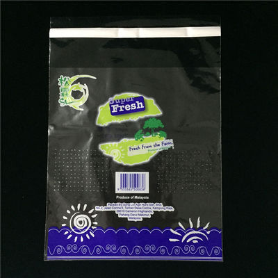 ODM druckte perforierte Mikrotaschen für Gemüse Mehrfarben Odorproof
